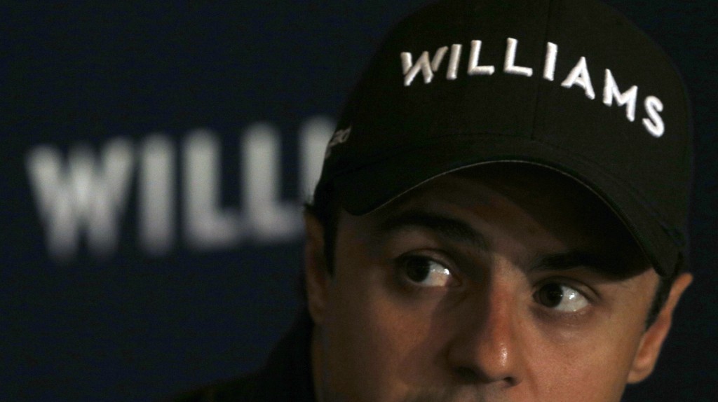 Williams Formula One driver Felipe Massa of Brazil attends a media conference in Sao Paulo