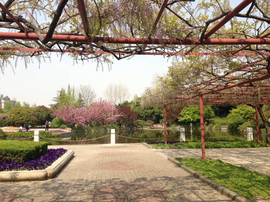 Um dos jardins em Jiading, na China 