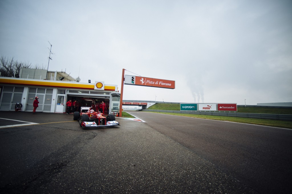 A primeira saída para a pista de Fiorano (Divulgação)