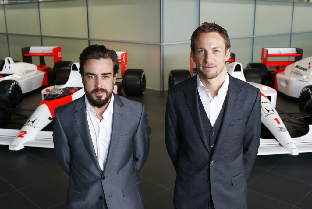 Alonso e Button, que serão companheiros na McLaren em 2015 (Divulgação)